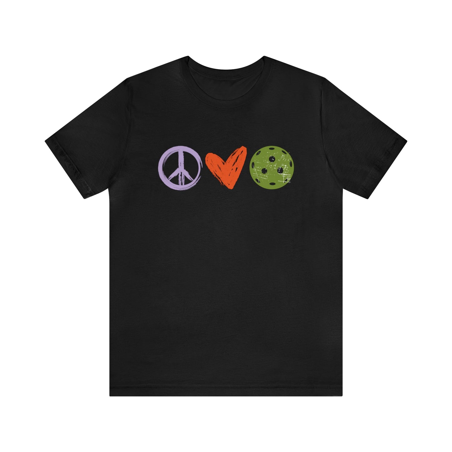 Peace, Love, Pickleball. Color Imprint. Bella+Canvas