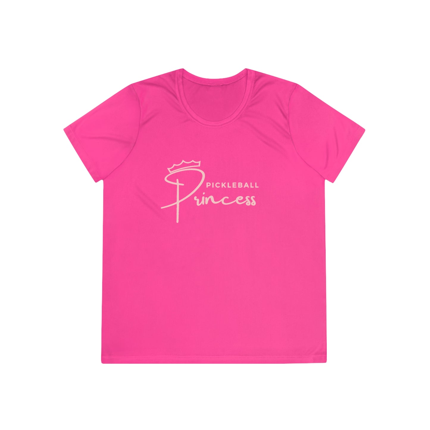 Pickleball Princess Pink Imprint. Women's Moisture Wicking