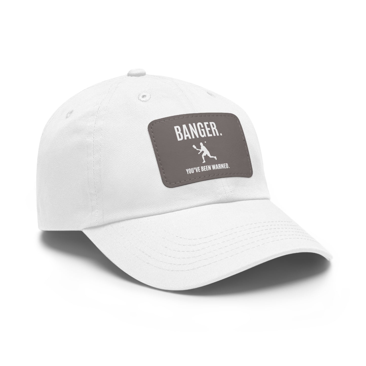 Banger.  You've Been Warned.  Baseball Cap with Leather Patch