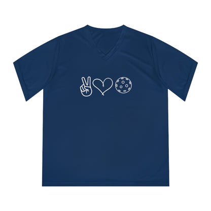 Peace, Love, Pickleball Women's Performance V-Neck