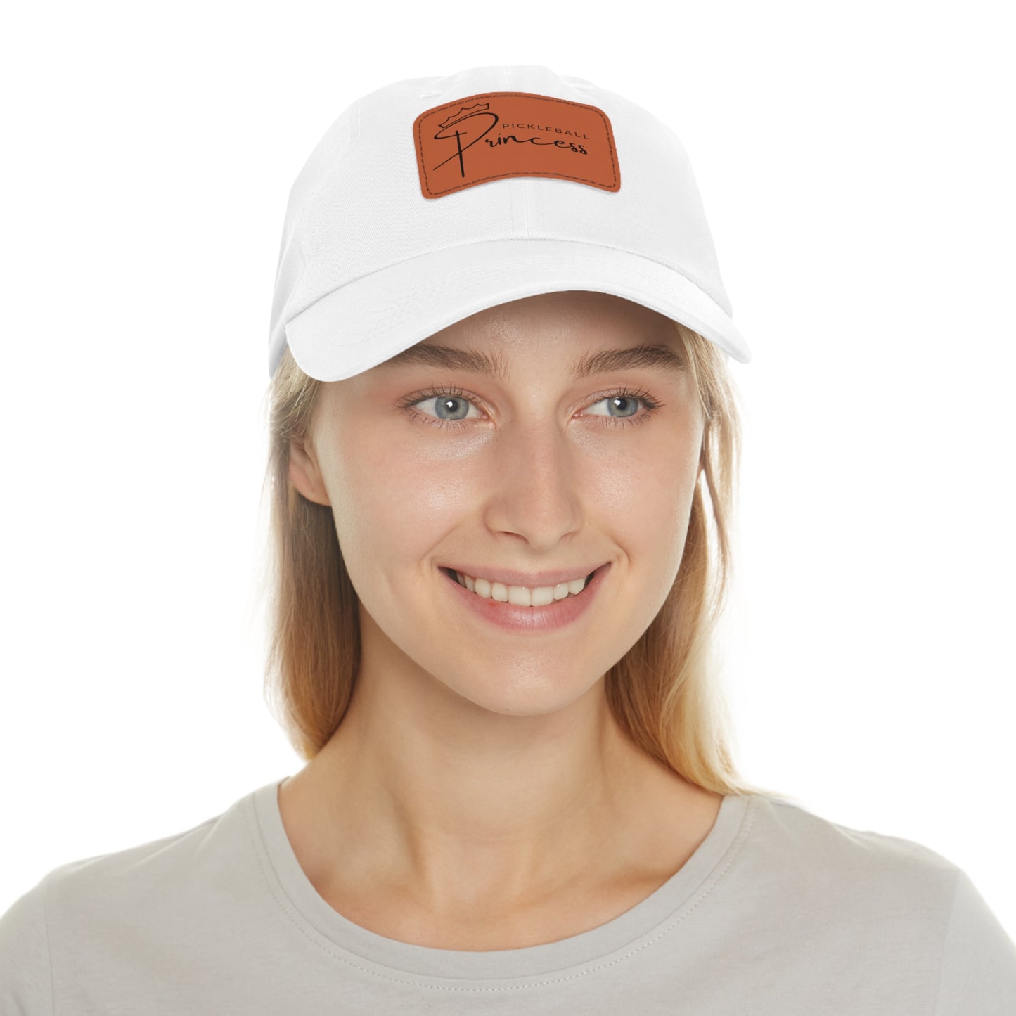 Pickleball Princess Baseball Cap with Leather Patch