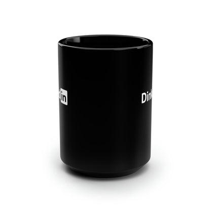 Dinkedin 15 Oz Black Coffee Mug