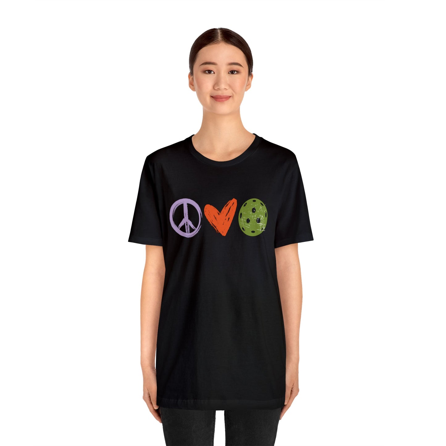 Peace, Love, Pickleball. Color Imprint. Bella+Canvas