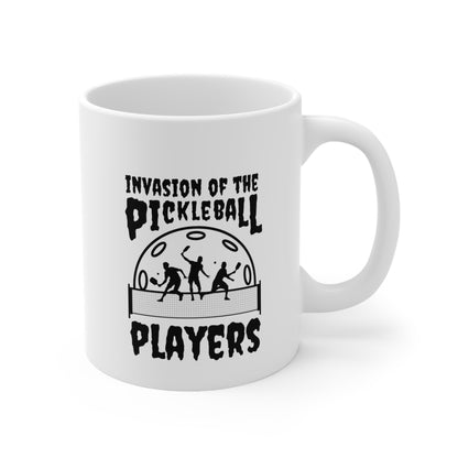 Invasion of the Pickleball Players 11 Oz White Coffee Mug