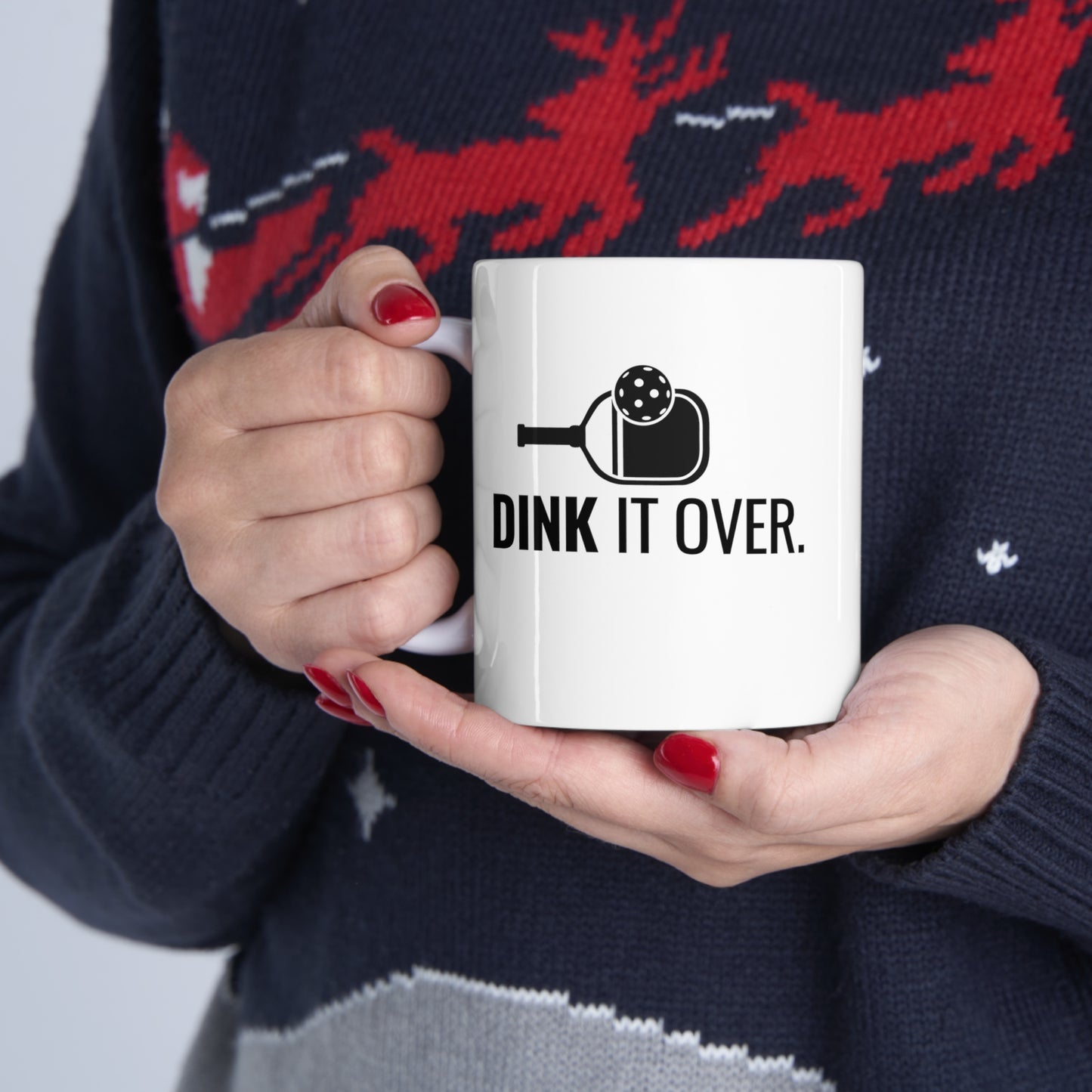 Dink It Over 11 Oz White Coffee Mug