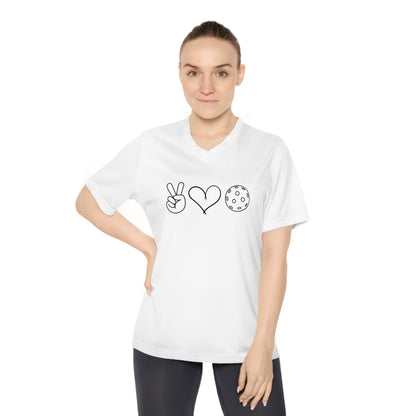 Peace, Love, Pickleball Women's Performance V-Neck