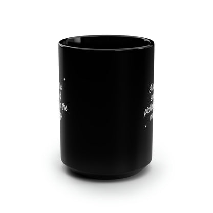 I Love The Smell Of Pickleball In The Morning 15 Oz Black Coffee Mug