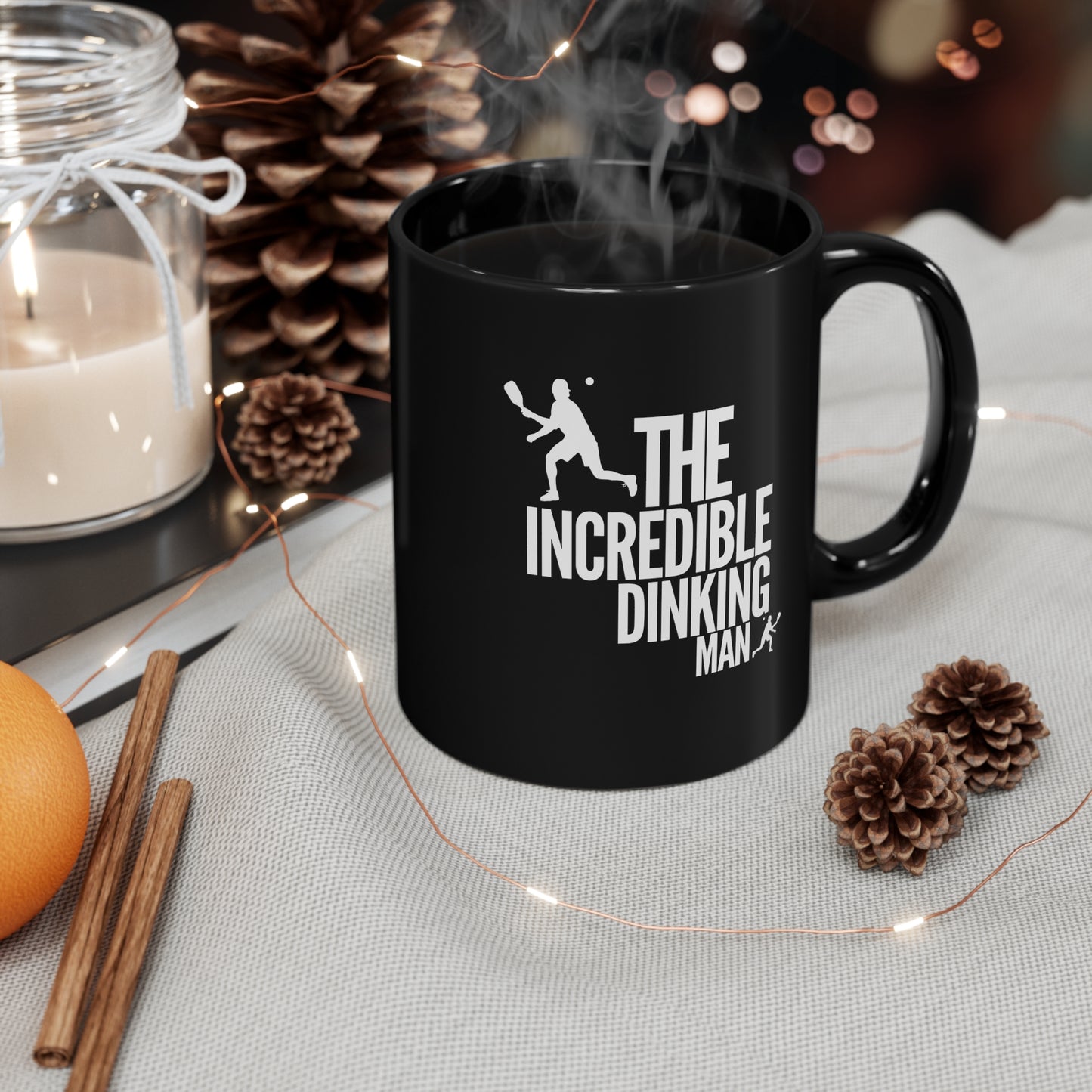 The Incredible Dinking Man 11 Oz Black Coffee Mug