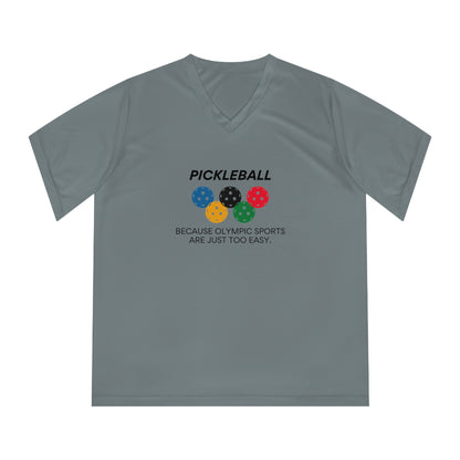 Pickleball.  Because Olympic Sports Are Just Too Easy. Women's Performance V-Neck