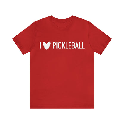 I Heart Pickleball Bella+Canvas