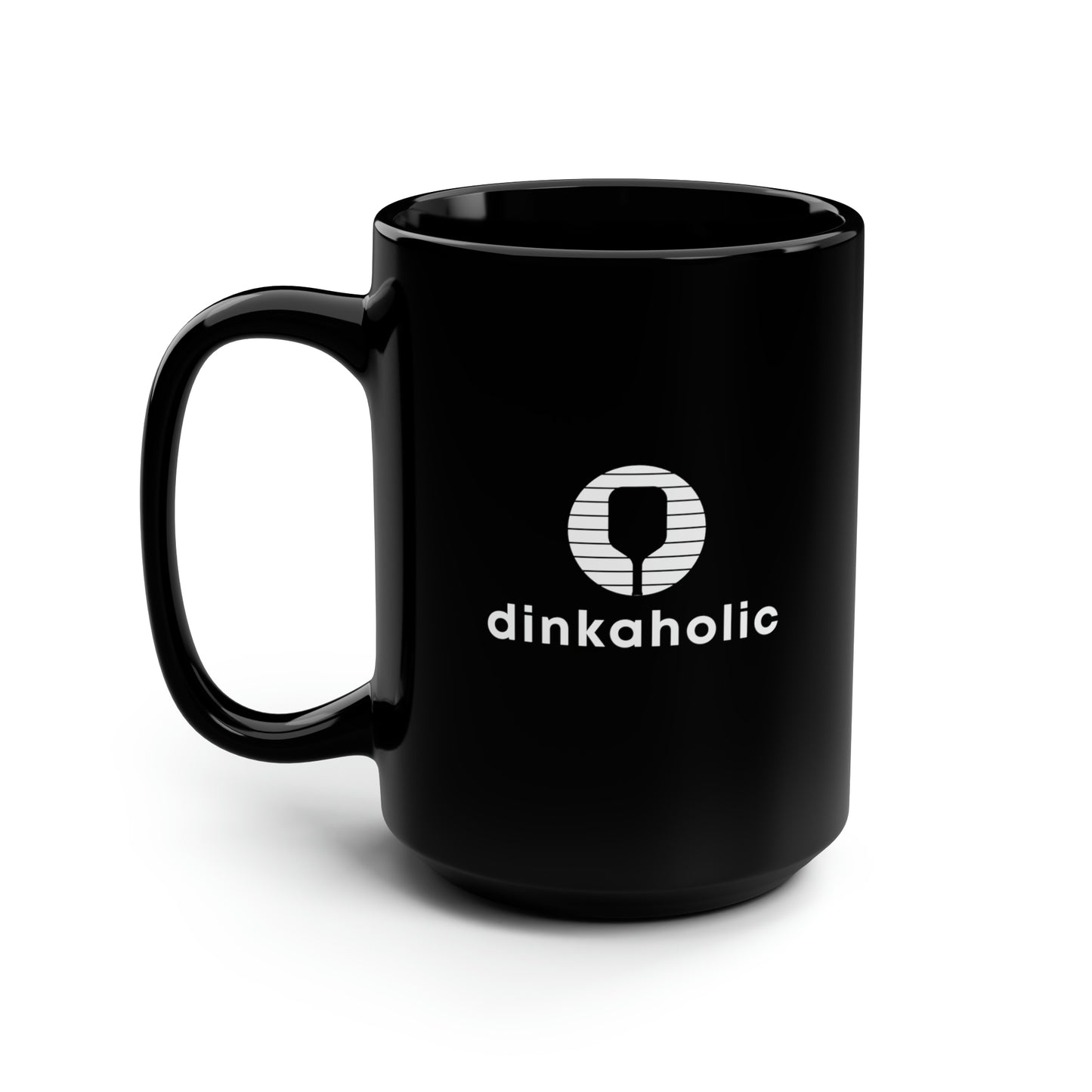 dinkaholic 15 Oz Black Coffee Mug