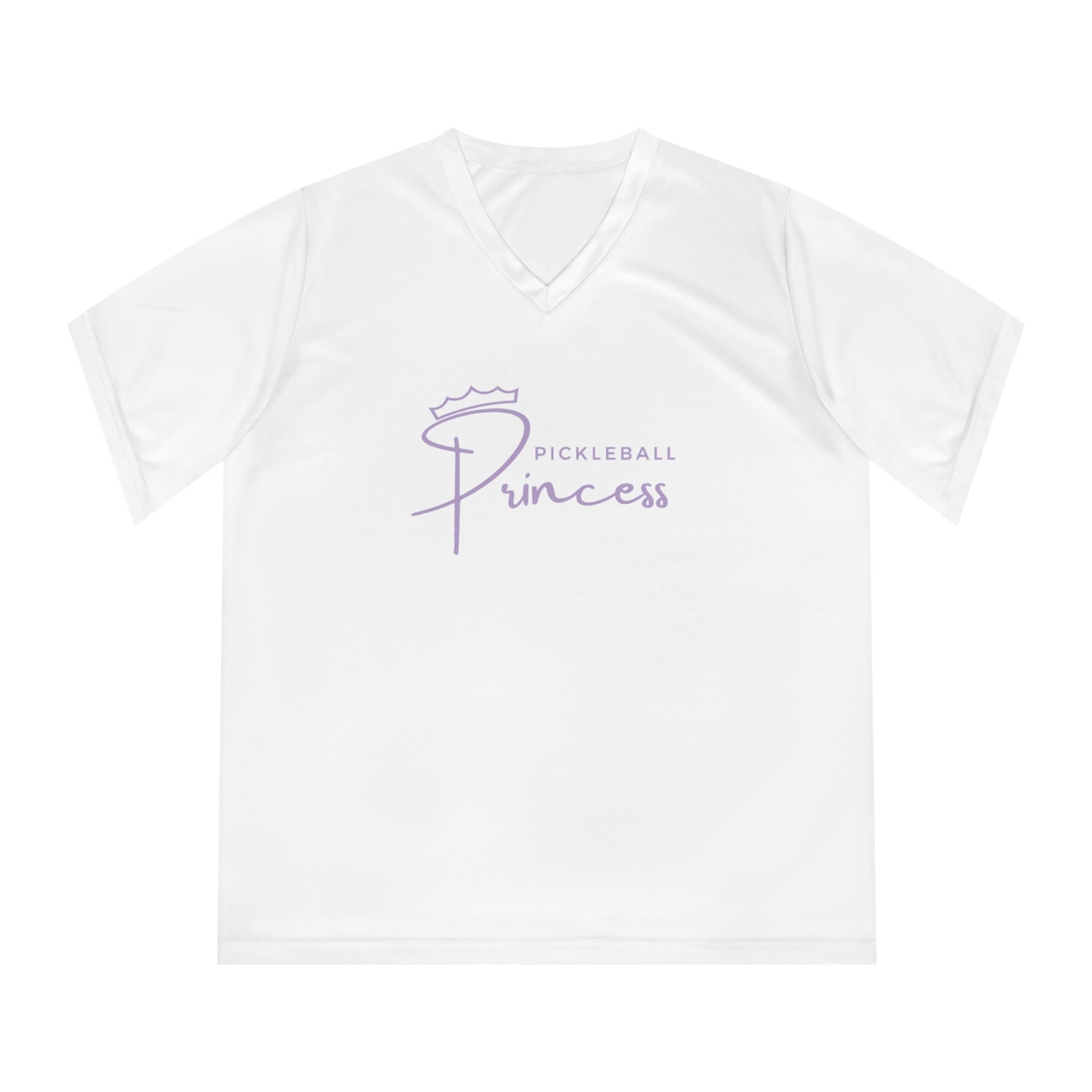 Pickleball Princess Purple Imprint. Women's Performance V-Neck