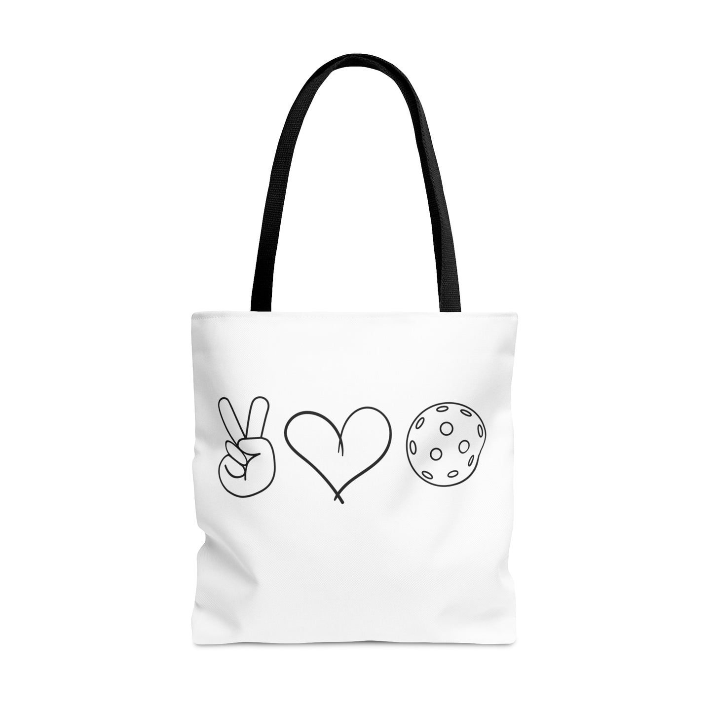 Peace, Love, Pickleball Tote Bag