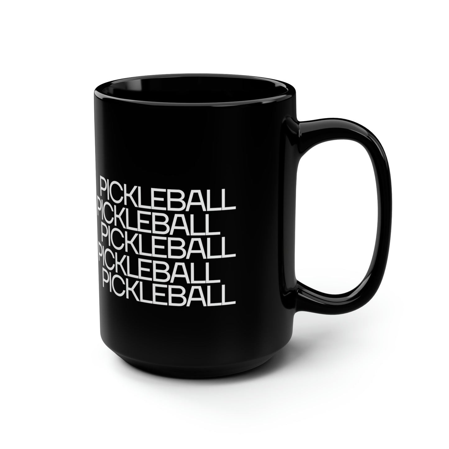 Pickleball Pickleball Pickleball Pickleball 15 Oz Black Coffee Mug