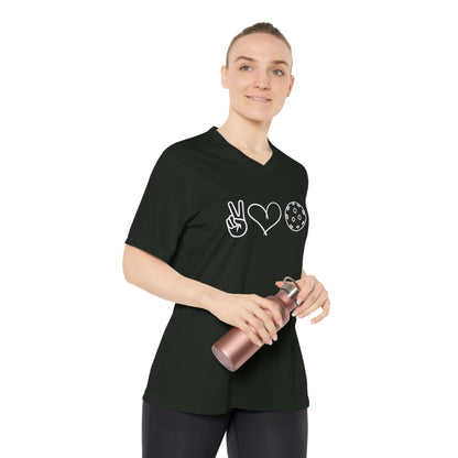 Peace, Love, Pickleball Women's Performance V-Neck