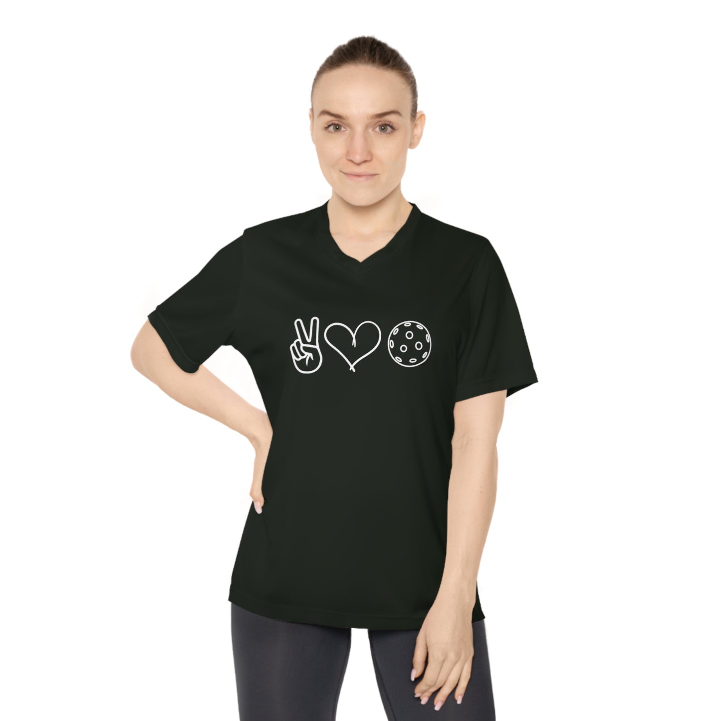 Peace, Love, Pickleball Women's Performance V-Neck