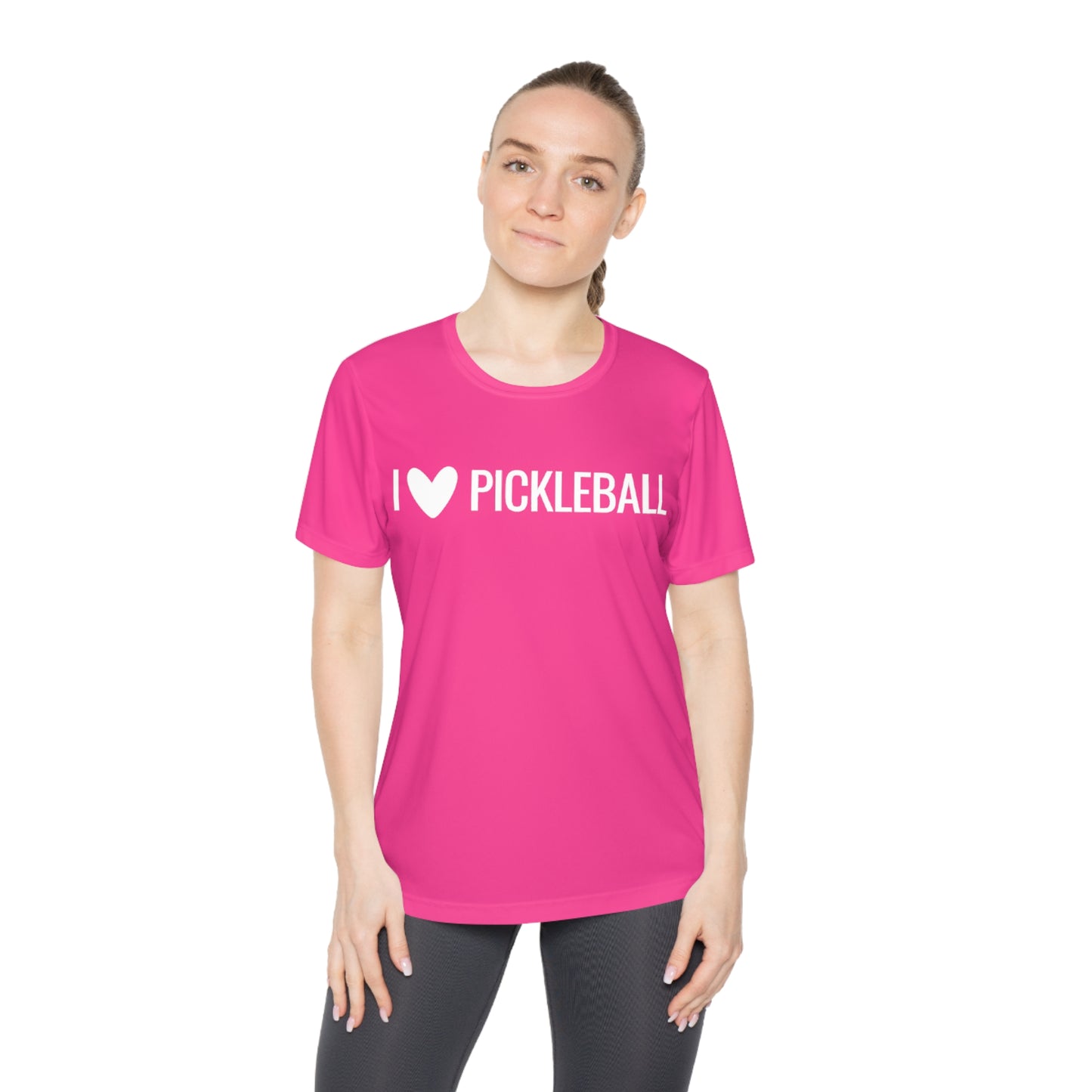 I Heart Pickleball Women's Moisture Wicking