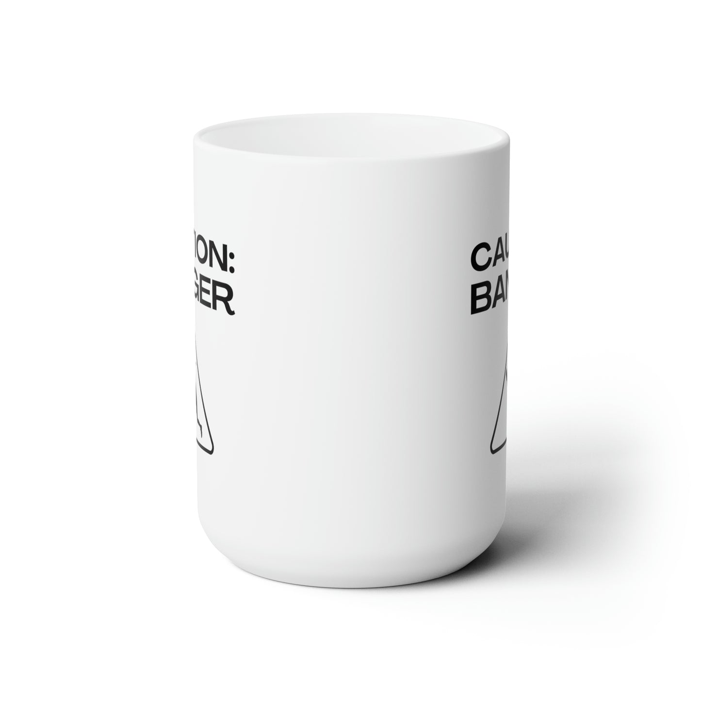 Caution: Banger 15 Oz White Coffee Mug