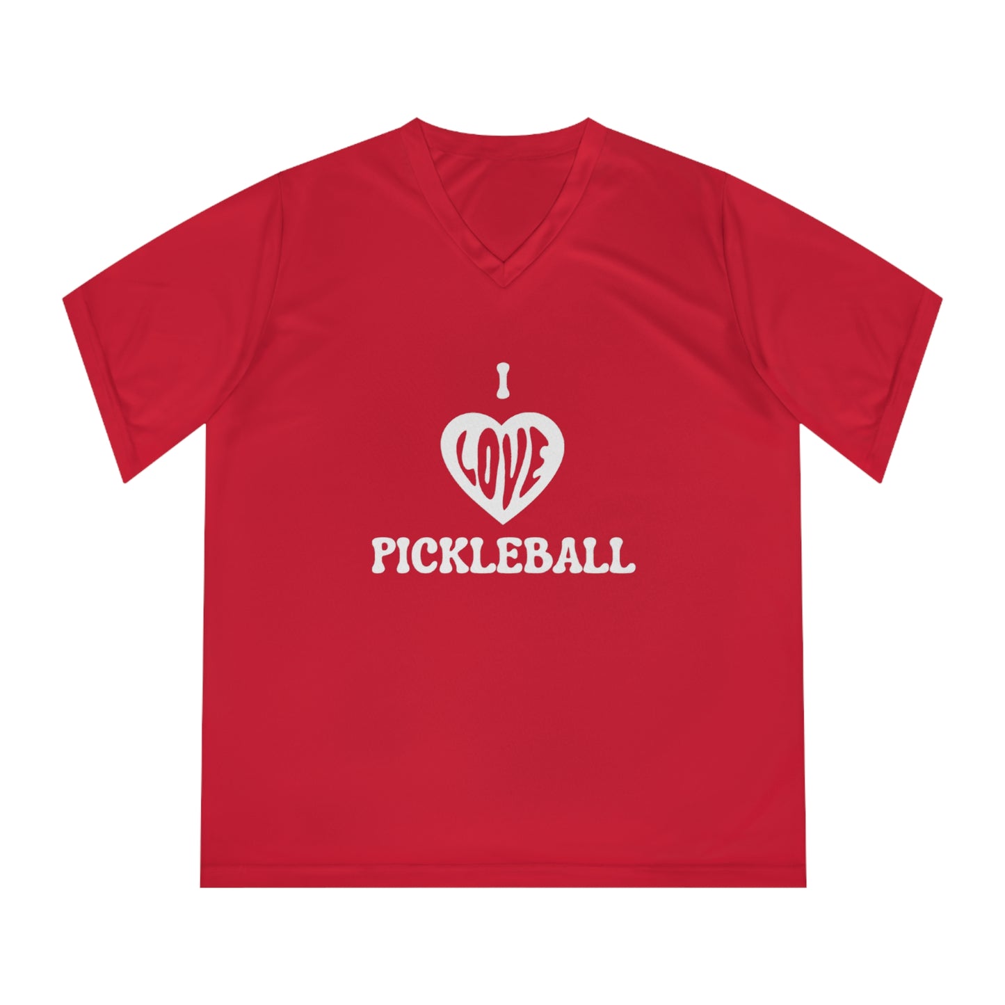 I Love Pickleball Women's Performance V-Neck