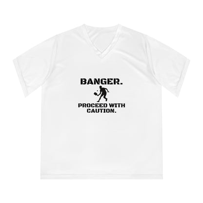 Banger. Proceed With Caution. Women's Performance V-Neck