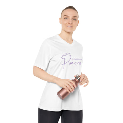 Pickleball Princess Purple Imprint. Women's Performance V-Neck