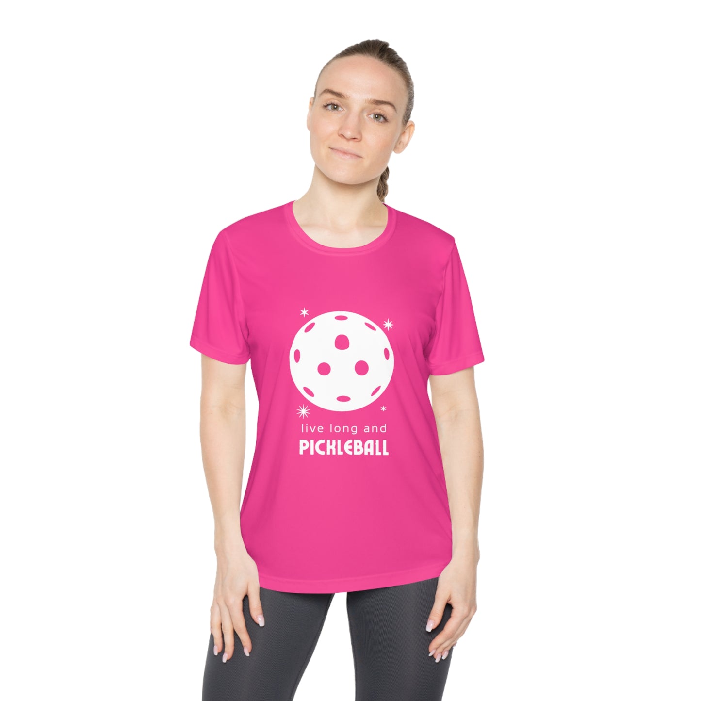 Live Long And Pickleball.  Women's Moisture Wicking