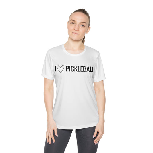 I Heart Pickleball Women's Moisture Wicking