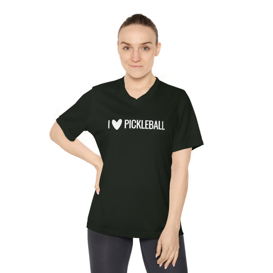 I Love Pickleball Women's Performance V-Neck