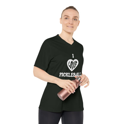 I Love Pickleball Women's Performance V-Neck