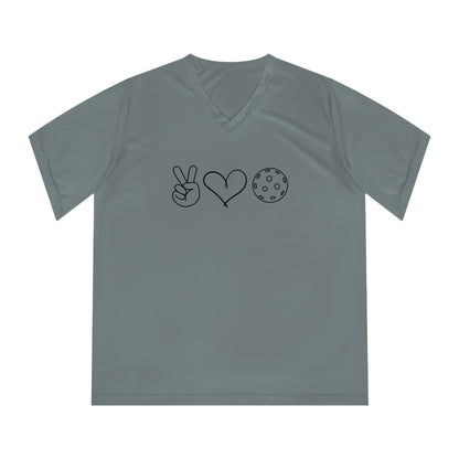 Peace, Love, Pickleball Women's Performance V-Neck