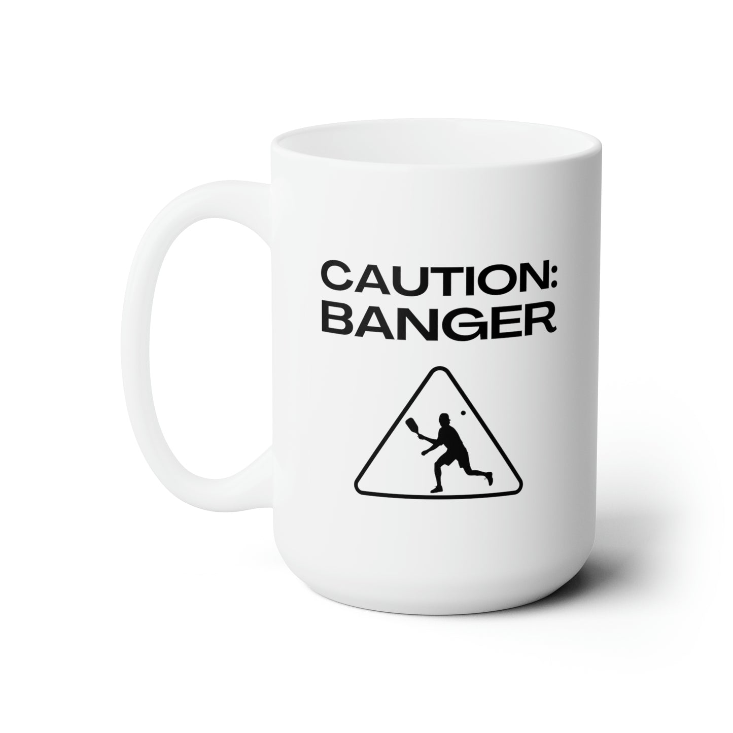 Caution: Banger 15 Oz White Coffee Mug