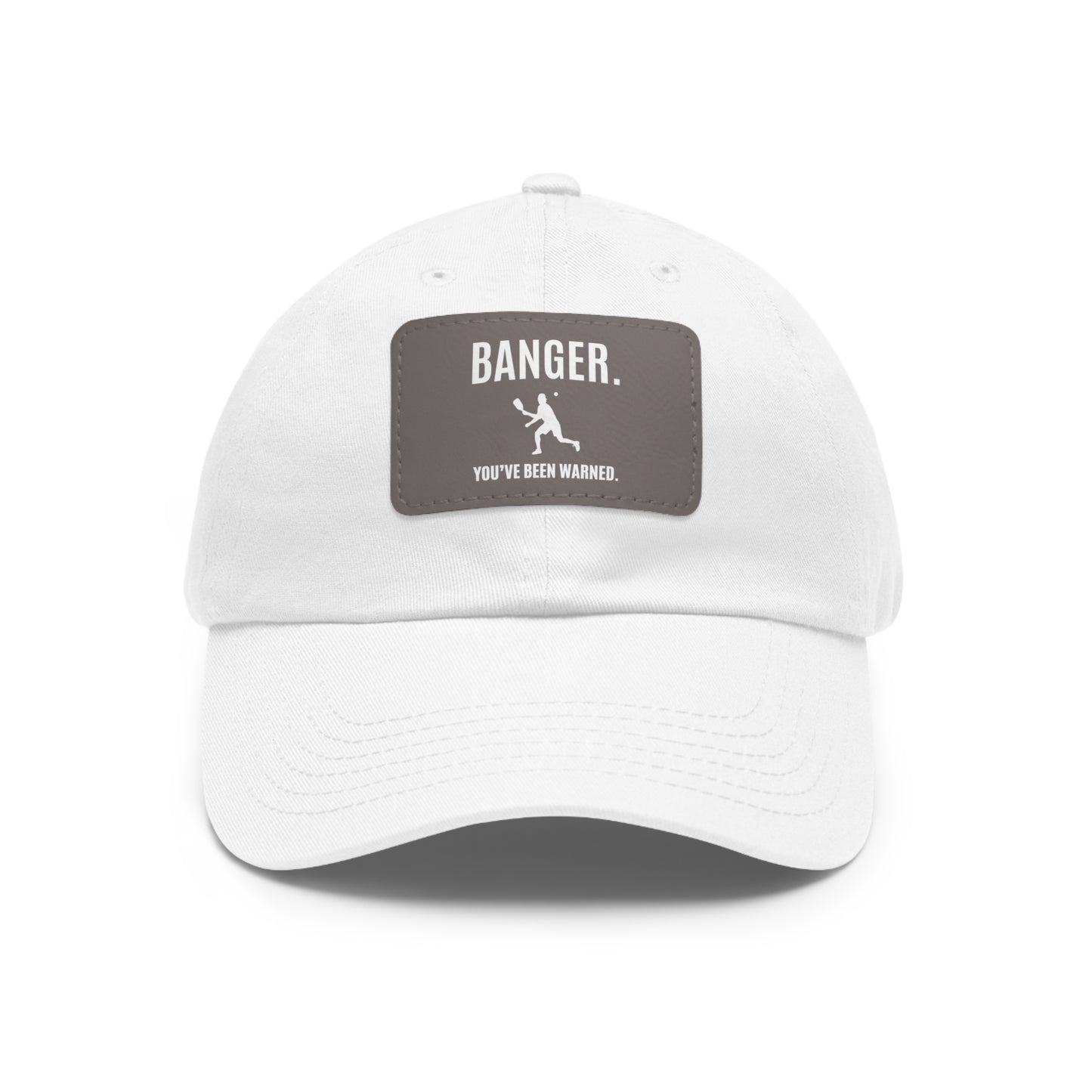 Banger.  You've Been Warned.  Baseball Cap with Leather Patch