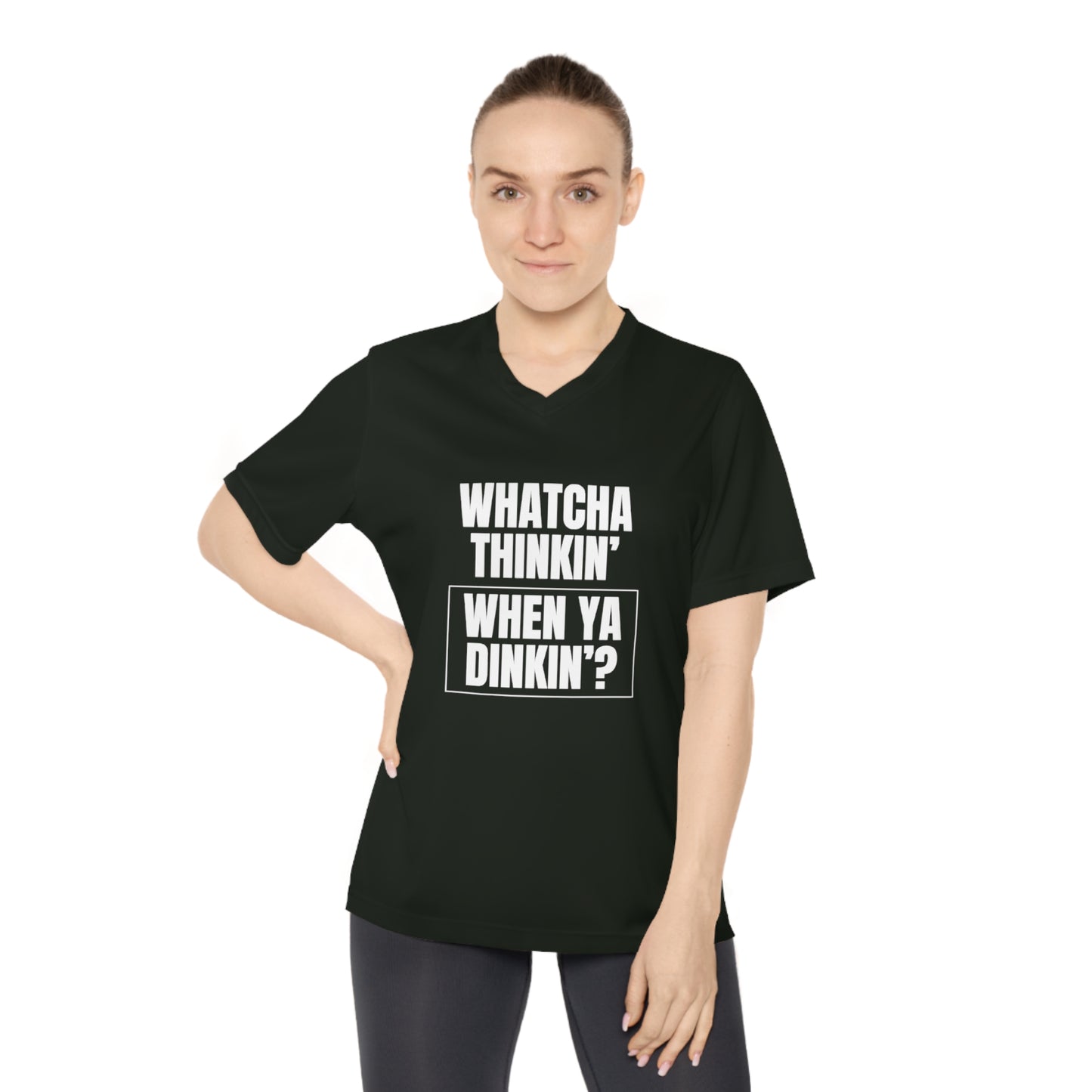 Whatcha Thinkin' When Ya Dinkin'? Women's Performance V-Neck