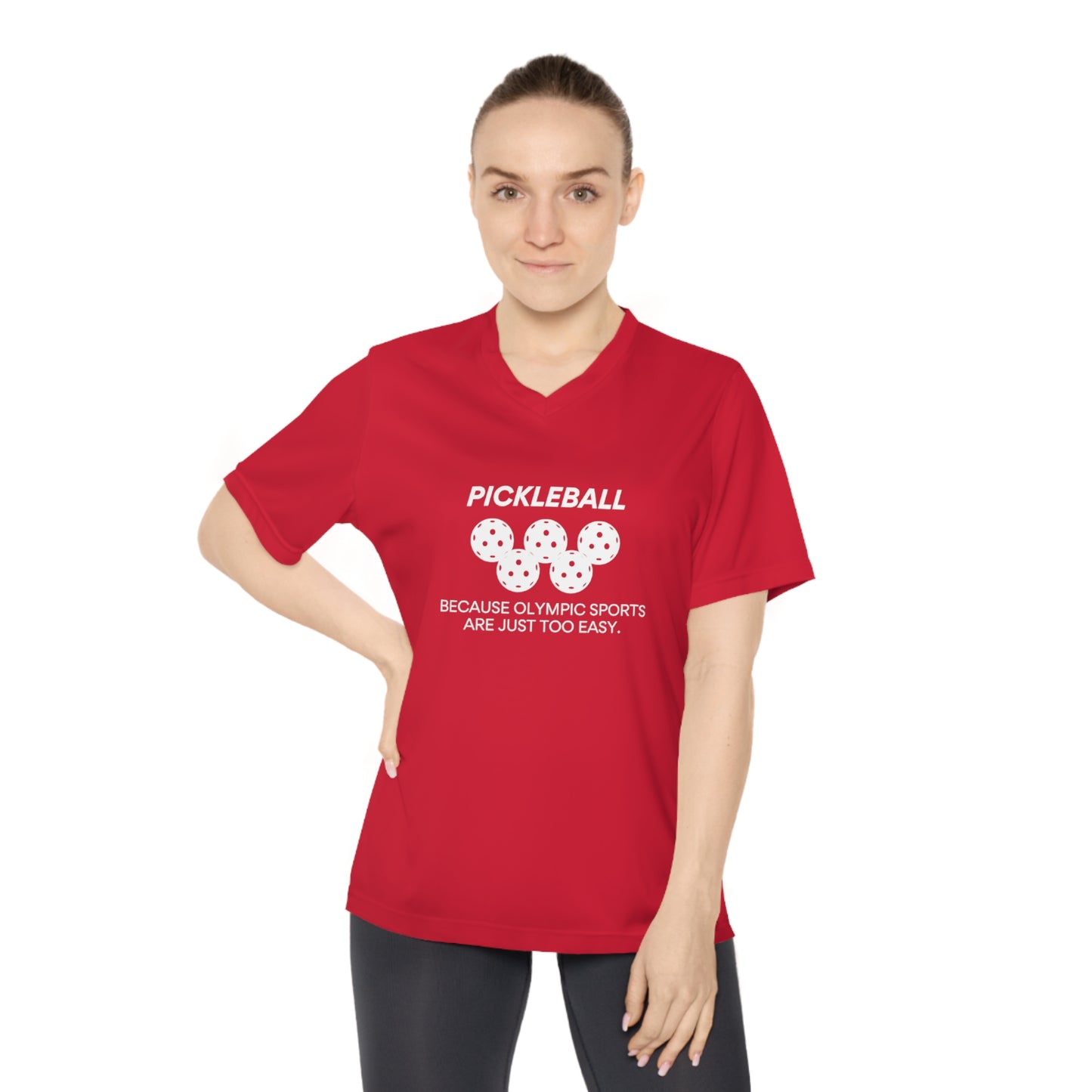 Pickleball.  Because Olympic Sports Are Just Too Easy. Women's Performance V-Neck