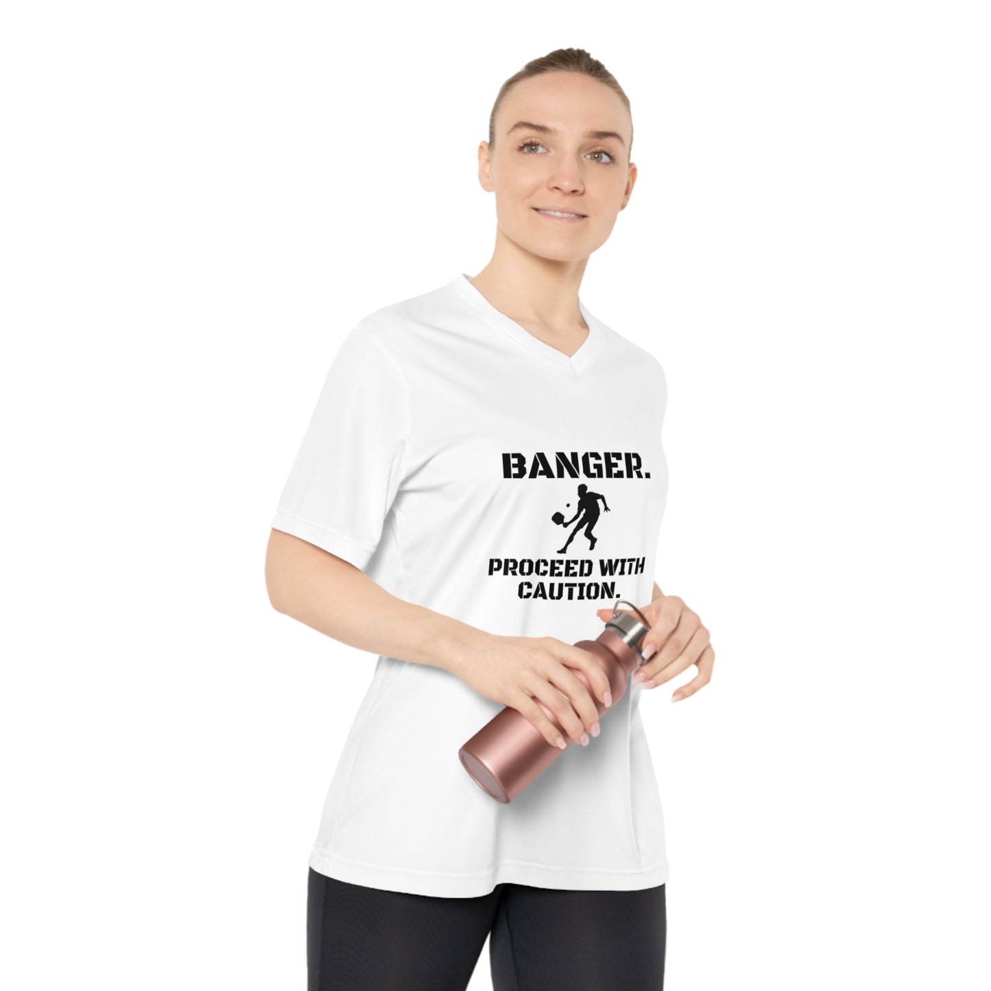 Banger. Proceed With Caution. Women's Performance V-Neck