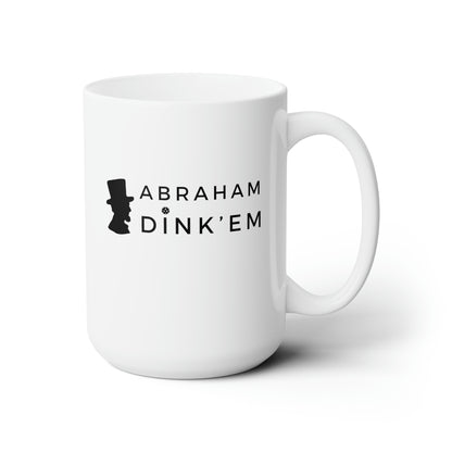 Abraham Dink 'Em 15 Oz White Coffee Mug