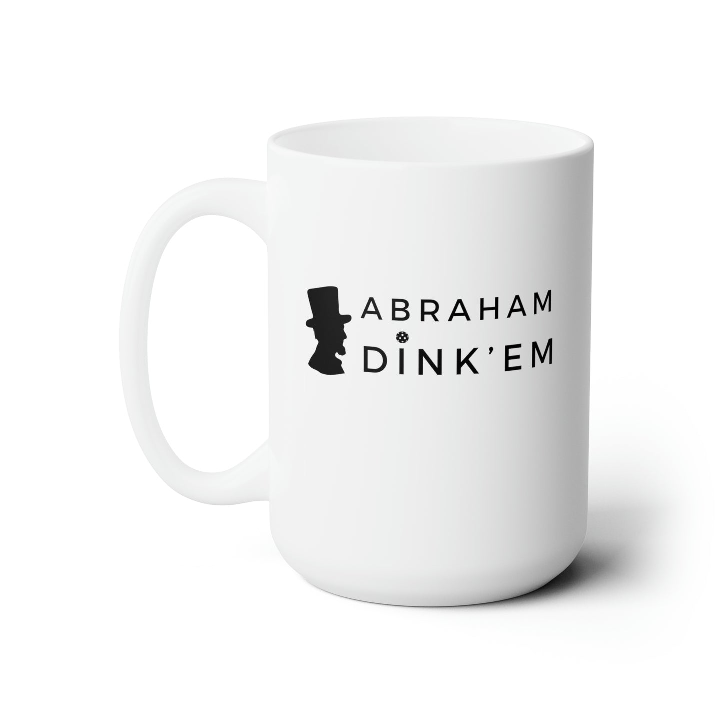 Abraham Dink 'Em 15 Oz White Coffee Mug