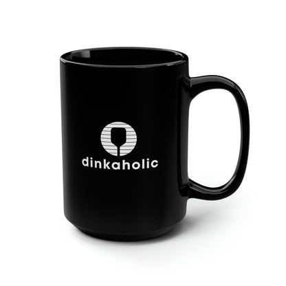 dinkaholic 15 Oz Black Coffee Mug