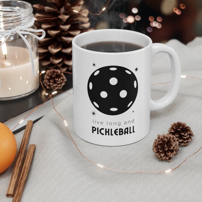 Live Long And Pickleball 11 Oz White Coffee Mug