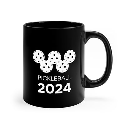 Pickleball 2024 11 Oz Black Coffee Mug