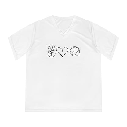 Peace, Love, Pickleball Women's Performance V-Neck