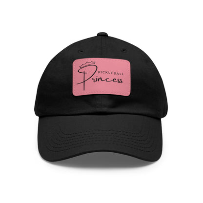 Pickleball Princess Baseball Cap with Leather Patch