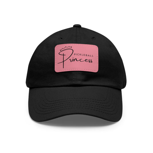 Pickleball Princess Baseball Cap with Leather Patch