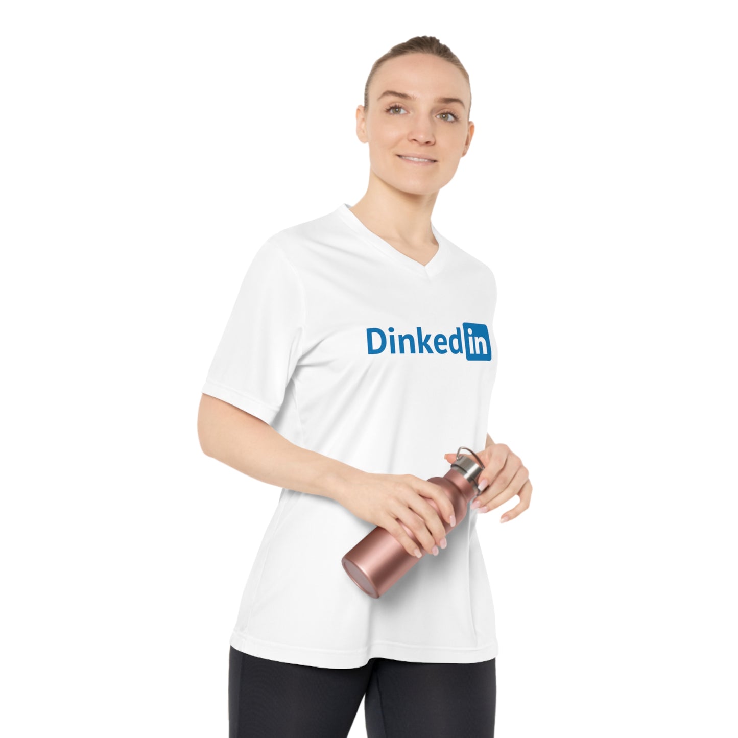 Dinkedin Color Imprint Women's Performance V-Neck