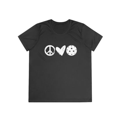 Peace, Love, Pickleball Women's Moisture Wicking