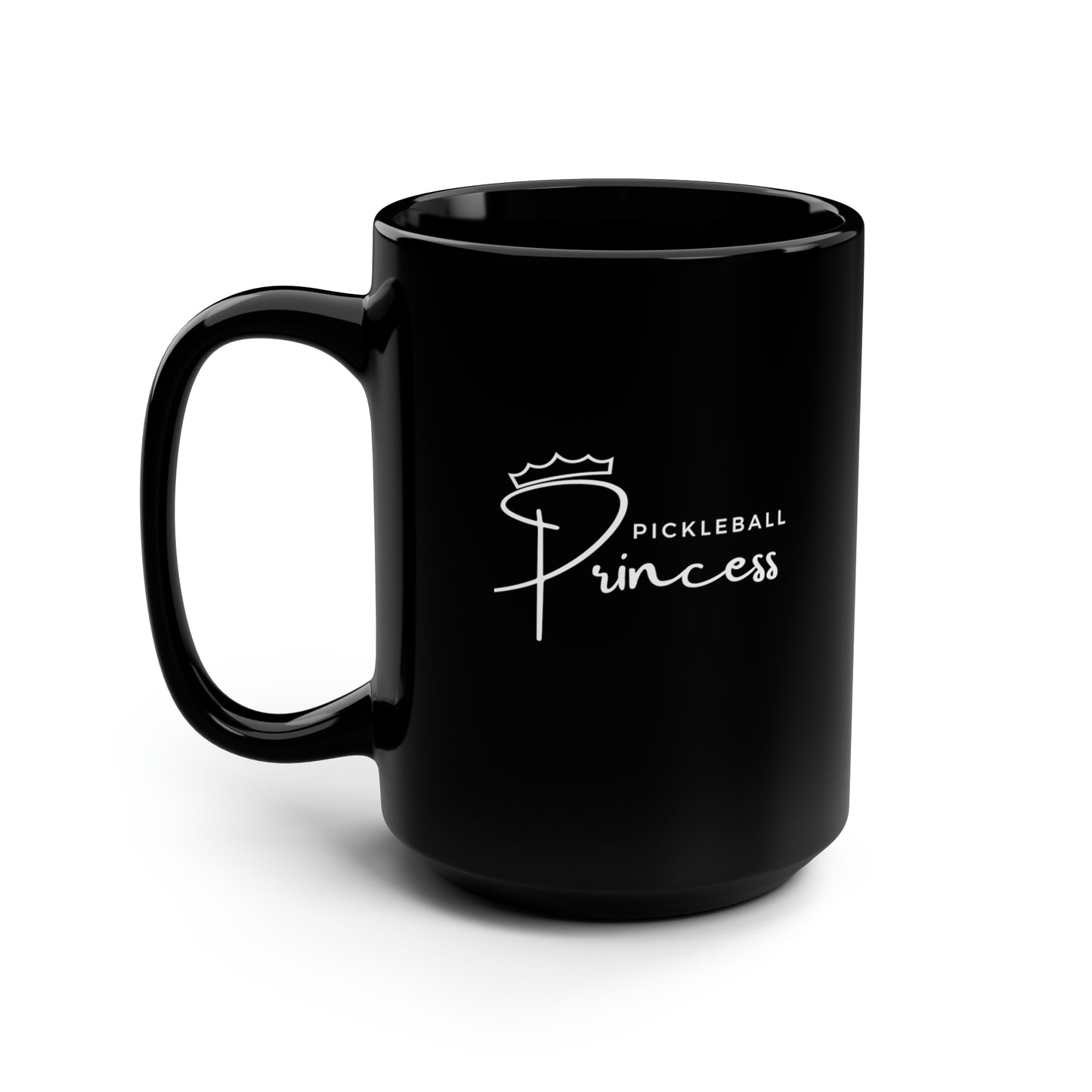 Pickleball Princess 15 Oz Black Coffee Mug