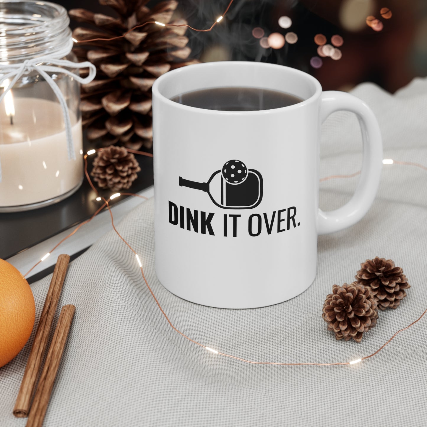 Dink It Over 11 Oz White Coffee Mug