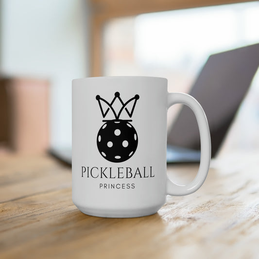 Pickleball Princess 15 Oz White Coffee Mug