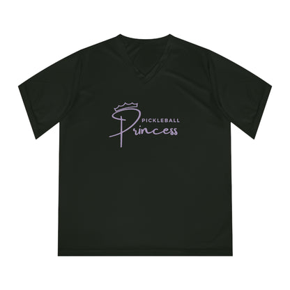 Pickleball Princess Purple Imprint. Women's Performance V-Neck