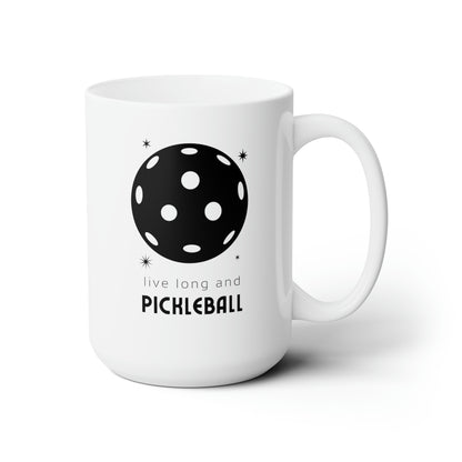 Live Long And Pickleball 15 Oz White Coffee Mug